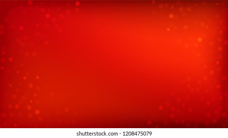 Beautiful Red Christmas Background with Falling Snowflakes. Element of Design with Snow for a Postcard, Invitation Card, Banner, Flyer. Vector Falling Snowflakes on a Red Background.

