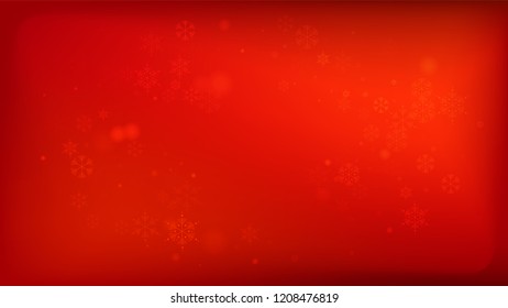 
Beautiful Red Christmas Background with Falling Snowflakes.  Element of Design with Snow for a Postcard, Invitation Card, Banner, Flyer.  Vector Falling Snowflakes on a Red Winter Background.

