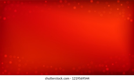 Beautiful Red Christmas Background with Falling Snowflakes.   Vector Falling Snowflakes on a Red Winter Background. Element of Design with Snow for a Postcard, Invitation Card, Banner, Flyer. 
