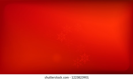 Beautiful Red Christmas Background with Falling Snowflakes.   Vector Falling Snowflakes on a Red Winter Background. Element of Design with Snow for a Postcard, Invitation Card, Banner, Flyer. 
