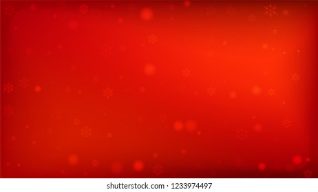 Beautiful Red Christmas Background with Falling Snowflakes. Vector Falling Snowflakes on a Red Background. Element of Design with Snow for a Postcard, Invitation Card, Banner, Flyer. 

