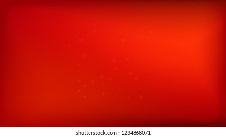 Beautiful Red Christmas Background with Falling Snowflakes.   Vector Falling Snowflakes on a Red Winter Background. Element of Design with Snow for a Postcard, Invitation Card, Banner, Flyer. 
