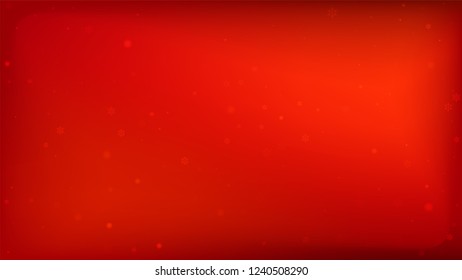 Beautiful Red Christmas Background with Falling Snowflakes. Vector Falling Snowflakes on a Red Background. Element of Design with Snow for a Postcard, Invitation Card, Banner, Flyer. 

