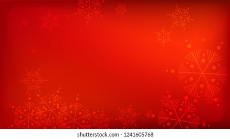 
Beautiful Red Christmas Background with Falling Snowflakes.  Element of Design with Snow for a Postcard, Invitation Card, Banner, Flyer.  Vector Falling Snowflakes on a Red Winter Background.

