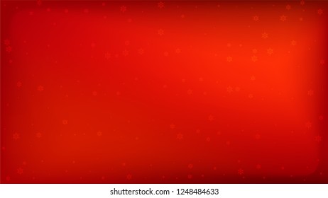 Beautiful Red Christmas Background with Falling Snowflakes.   Vector Falling Snowflakes on a Red Winter Background. Element of Design with Snow for a Postcard, Invitation Card, Banner, Flyer. 
