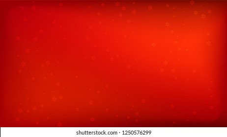 Beautiful Red Christmas Background with Falling Snowflakes.   Vector Falling Snowflakes on a Red Winter Background. Element of Design with Snow for a Postcard, Invitation Card, Banner, Flyer. 
