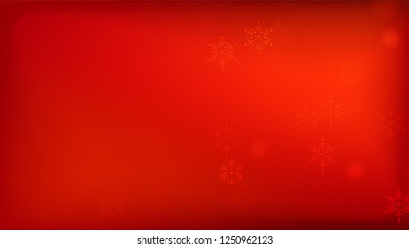 Beautiful Red Christmas Background with Falling Snowflakes.   Vector Falling Snowflakes on a Red Winter Background. Element of Design with Snow for a Postcard, Invitation Card, Banner, Flyer. 
