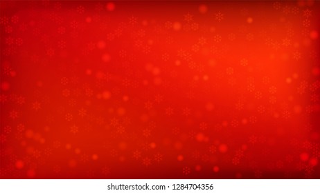 Beautiful Red Christmas Background with Falling Snowflakes. Element of Design with Snow for a Postcard, Invitation Card, Banner, Flyer. Vector Falling Snowflakes on a Red Background.

