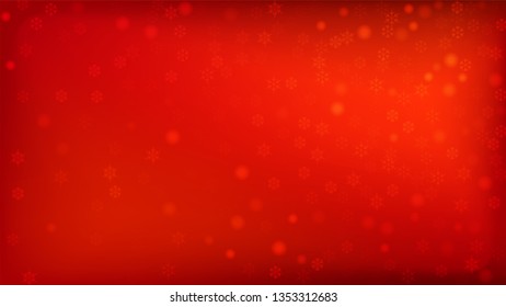 Beautiful Red Christmas Background with Falling Snowflakes. Element of Design with Snow for a Postcard, Invitation Card, Banner, Flyer. Vector Falling Snowflakes on a Red Background.

