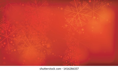 
Beautiful Red Christmas Background with Falling Snowflakes.  Element of Design with Snow for a Postcard, Invitation Card, Banner, Flyer.  Vector Falling Snowflakes on a Red Winter Background.

