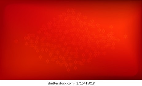 Beautiful Red Christmas Background with Falling Snowflakes.   Vector Falling Snowflakes on a Red Winter Background. Element of Design with Snow for a Postcard, Invitation Card, Banner, Flyer. 
