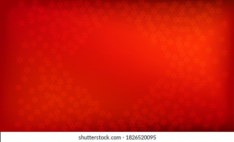 Hermoso fondo rojo de Navidad con caídas de copos de nieve.   Vector cayendo copos de nieve en un fondo rojo de invierno. Elemento de diseño con nieve para postal, tarjeta de invitación, cartel, volante. 
