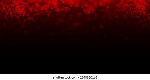 Beautiful Red Christmas Background with Falling Snowflakes. Element of Design with Snow for a Postcard, Invitation Card, Banner, Flyer. Vector Falling Snowflakes on a Red Winter Background.