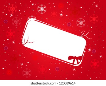Beautiful red christmas frame with text place