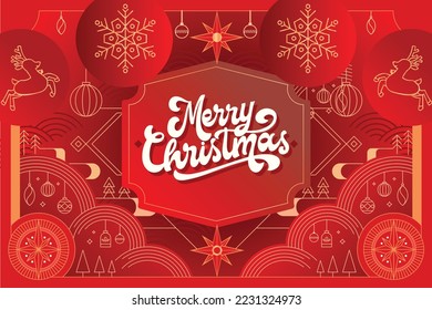 Un hermoso fondo vectorial de navidad roja
