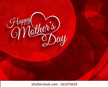 Beautiful red color vector background design for Mother's day.