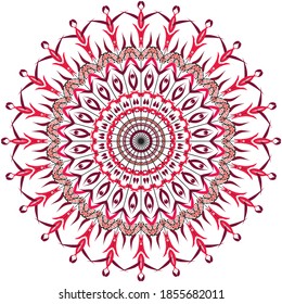 beautiful red dark flower lace pattern for print motif