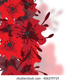 Beautiful red flower background. EPS10 vector.