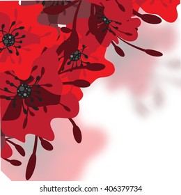 Beautiful red flower background. EPS10 vector.