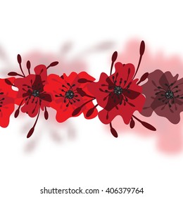 Beautiful red flower background. EPS10 vector.