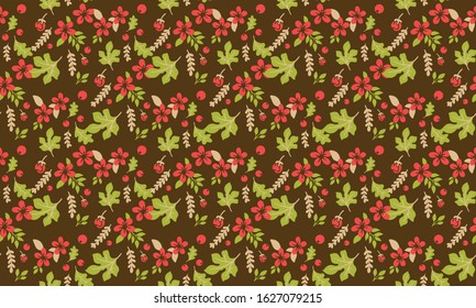 Beautiful red flower for Christmas, with elegant leaf and floral pattern decor.