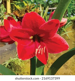 Schönes rotes Blumendesign