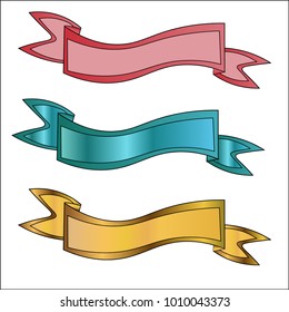 beautiful red, gold and blue logo in the ribbon