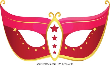 Beautiful red and gold face Mask