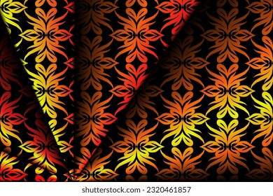 Beautiful red gold golden leaf flowers pattern for background wallpaper textile or fashion 