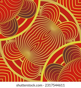 Beautiful red and golden yellow seamless textured abstract background