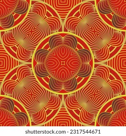 Beautiful red and golden yellow seamless textured abstract background