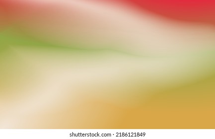 Beautiful red, green and yellow gradient background smooth and soft texture