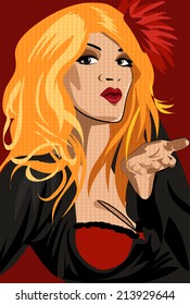 Beautiful red haired girl. ?omics style.