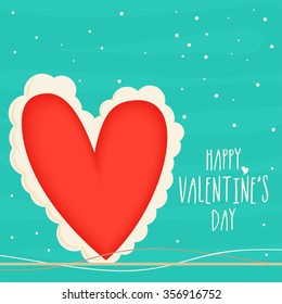 Beautiful red heart decorated greeting card design for Happy Valentine's Day celebration.