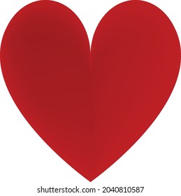 Beautiful red heart design. Vector illustration.