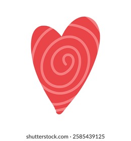 Beautiful Red heart isolated on white background