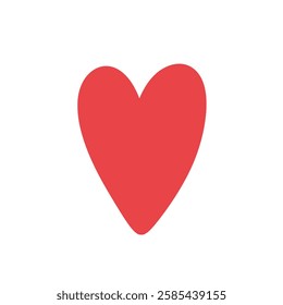 Beautiful Red heart isolated on white background