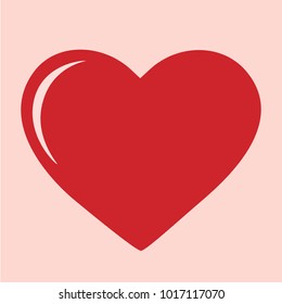 Beautiful red heart. Pattern for decoration or congratulations for a wedding or Valentines day. Greeting card. Wallpaper, flyers, invitation, posters, banners. Vector illustration. Isolated