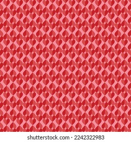 Beautiful red heart in seamless pattern, pink background, Valentine