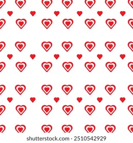 A beautiful red heart seamless pattern design.