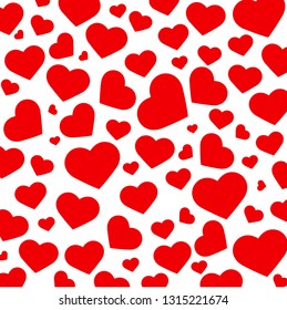 Beautiful red hearts background – stock vector