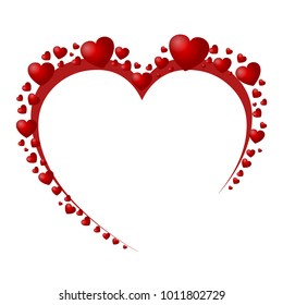Beautiful red hearts - stock vector