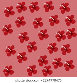 Hermoso fondo de flores de hibisco rojo
