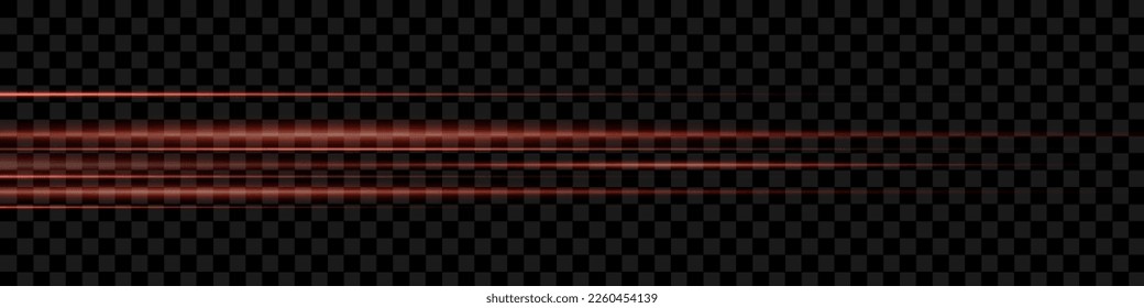 Se enciende una hermosa luz roja. Rayas brillantes en un fondo oscuro. Resplandeciente fondo abstracto de brillo con línea.