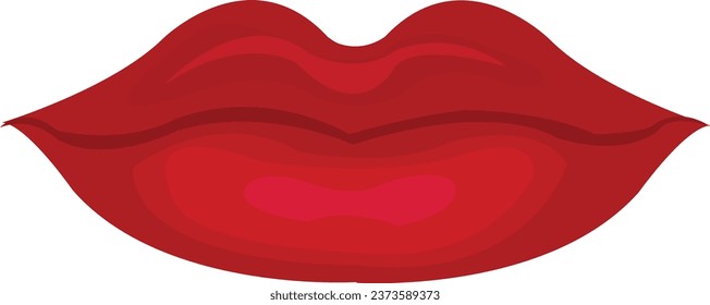
Beautiful red lip icon vector art