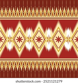 Beautiful red lkat fabric pattern.