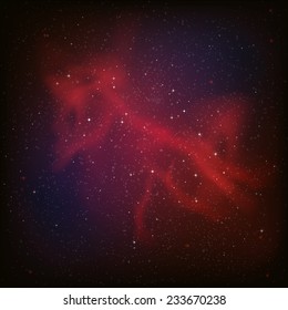 Beautiful red nebula
