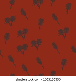 beautiful red orange background, gray spruce branches, suitable for woolen fabrics, christmas packaging