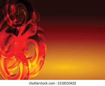 Beautiful red patterned background, smoke, card, banner, logo, illustration - vector