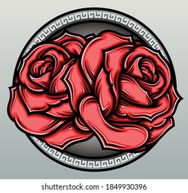 Beautiful red rose. Premium vector
